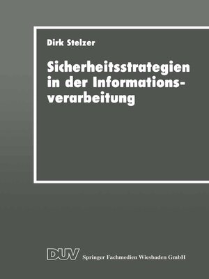 cover image of Sicherheitsstrategien in der Informationsverarbeitung